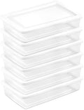 Sterilite Storage Box, Stackable Clear Plastic Bins, 41 Quart, 6-Pack by Sterilite