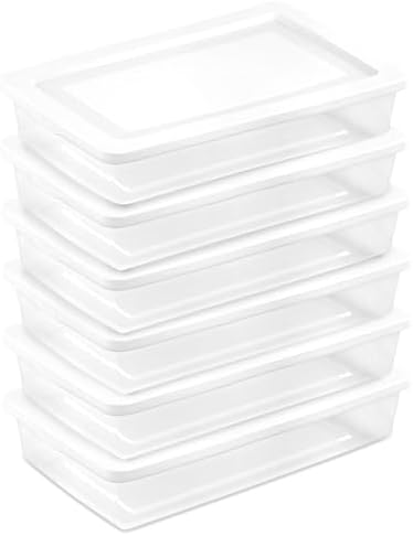 Sterilite Storage Box, Stackable Clear Plastic Bins, 41 Quart, 6-Pack by Sterilite