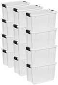 Sterilite Ultra Latch Box with Lids for Home and Office, 30 Quart, 12-Pack by Sterilite