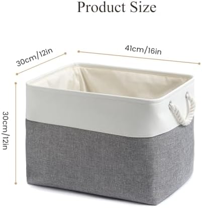16x12x12 In Foldable Fabric Large Storage Bins with Handle 3 Pack - Image 4