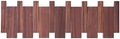 Piano Key Coat Rack Wall Mount – 6 Hook Walnut-Toned Wooden Coat Rack by WINQQQQ