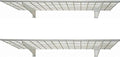 Hyloft 00967 2-Pack Heavy Duty Steel Garage Shelving, 45”x 15” Wall Mounted Shelve,Max Shelf Load 200 Pounds, White Powder Coated by Hyloft