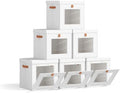 Homsorout Cube Storage Bins with Lids - Front Opening, Clear Window, 6 Pack by Homsorout
