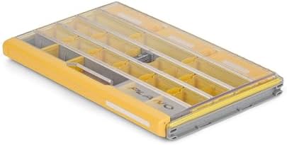 Plano EDGE Premium Terminal Tackle Utility Box, Clear and Yellow, Rust-Resistant Storage, Waterproof Tackle Tray Organizer for Weights, Hooks, and Baits by PLANO%C2%AEOutdoors
