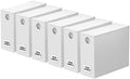 SpaceAid 6 Pack Bed Sheet Organizers and Storage, Foldable Sheet Organizer with Window for Linen Closet, Set Folder Keeper for Queen & King Size Bedding Storage (White) by SpaceAid