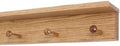 Oak Shaker Peg Rack with 4 inch Shelf (Cherry, 18" with 3 pegs) by PEG+AND+RAIL