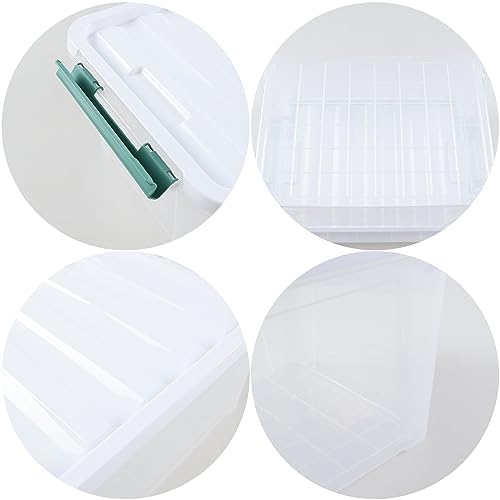 Rosebloom 20 Quart Clear Plastic Storage Bin with Latching Lid, 6 Packs - Image 3