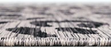 Unique Loom Outdoor Safari Collection Area Rug - Leopard (10' 8" Square, Light Gray/Gray) - Image 4
