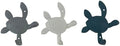 Zeckos Set of 3 Sea Turtle Wall Hooks, 5.75 Inch Blue Gray White Cast Iron by Zeckos