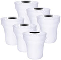 BSTKEY 6 Pack 32 Gallon Stretch Spandex Trash Can Cover, Outdoor Waste Container Bin Cover, Round Garbage Can Covers for Kitchen Wedding Party Commercial Fundraiser Decor, Without Trash Can (White) by BSTKEY