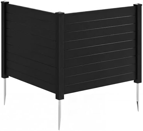 GIANTEX No-Dig Air Conditioner Fence, 2 Panels, 48''W x 36''H, Black by Giantex