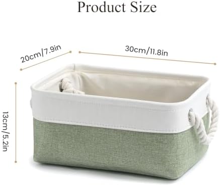 11.8x7.9x5.2 Inch Fabric Small Storage Bins with Handles 6 Pack - Image 4