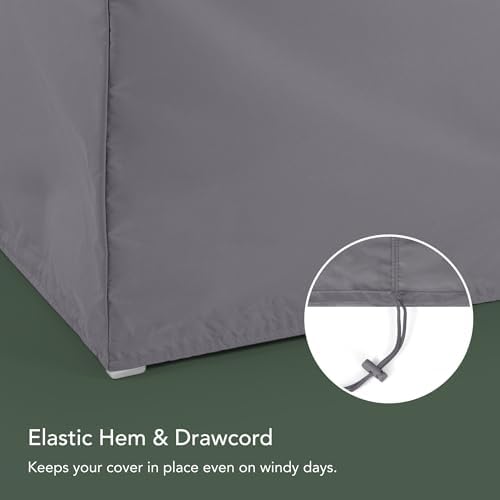 Covermates Elite Round Dining Table Cover, 48D x 25H Charcoal - Image 6