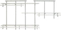 ClosetMaid ShelfTrack Wire Closet Organizer System, Adjustable from 5 to 8 Ft., With Shelves, Clothes Rods, Hardware, Durable Steel, White by Unknown
