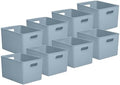 Superio Decorative Plastic Basket Open Home Storage Bins Organizer Baskets, X-Large Blue (8 Pack) Container Boxes for Organizing Closet Storage Bins for Shelves Drawer Shelf 22 Liter/23 Quart by Superio
