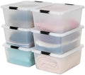 IRIS USA 6-Pack 18 Quart Clip Box with Latching Lid by IRISUSA