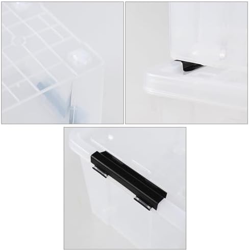 50 Quart Stackable Clear Plastic Storage Box with Wheels, 4-Pack - Image 3