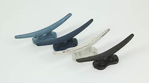 Zeckos Set of 4 Boat Cleat Wall Hooks, 5.75 Inch Tall Multicolored - Image 5