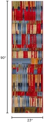 Liora Manne Marina Indoor Outdoor Rug - Multicolored Designs, Comfortable & Durable, Power Loomed, Polypropylene Material, UV Stabilized, Paintbox, 1'11" x 7'6" - Image 3