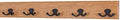 PegandRail Solid Cherry Wall Mounted Coat Rack - Oil Rubbed Bronze Double Style Coat Hooks - Made in The USA (Cherry, 25.5" x 3.5" with 5 Hooks) by PEG+AND+RAIL