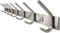 WEBI Heavy Duty 24 Inch SUS 304 Coat Bath Towel Hook Hanger Rail Bar with 8 Hooks,Brushed Finish,for Bedroom,Foyers,Hallways Home Office Storage Organization, C-CBG08 by WEBI