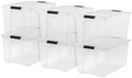 IRIS USA 6-Pack 72 Quart Storage Bins with Lids, Clear by IRISUSA