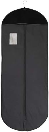 Foster-Stephens Thick, Sturdy, Long-lasting Oxford Cloth Garment Bags for Storage of Clothing, Dresses, Costumes, Suits, Coats, Gowns | Grey or Black 42", 50", 62" | Customizable | (62", Black) by FOSTER-STEPHENS%2C+INC.