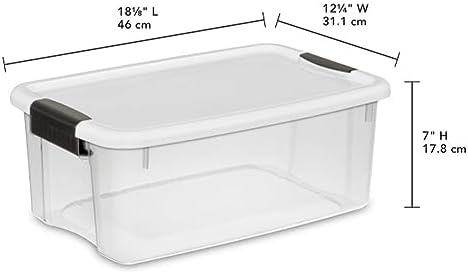 Sterilite Ultra Latch Box with Lids for Home and Office, 18 Quart, 18-Pack - Image 3