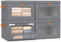combocube Storage Bins with Lids, 4 Pack Large Fabric Closet Organizer by combocube