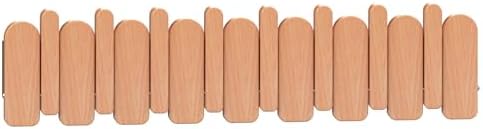 Wall Mounted Piano Key Hanger | Flip Style Hook | Entrance Wall Art Hook, Made of Oak Wood (3 Times Painted, 4 Times Polished) (Arc Beech, 8Hooks) by FleiSleep