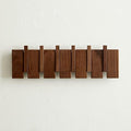 QUELLANCE Wood Coat Rack Wall Mount, Coat Hooks Hanger Wall Mounted, Heavy Duty Wall Coat Rack with 6 Hooks for Hanging Coats/Keys/Hats/Robe&Towels/Plants/Bags, Walnut by WelcometoQuellance
