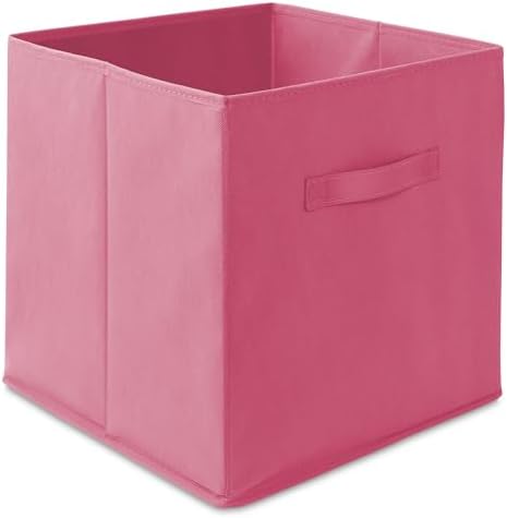 Casafield Set of 12 Collapsible Fabric Cube Storage Bins, Hot Pink - 13" Foldable Cloth Baskets for Shelves, Cubby Organizers & More - Image 2