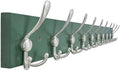 SKOLOO Creations Forest Green Solid Wood Wall Mounted Coat Rack, 10 Hooks, 38-1/8" Long - Kitchen, Mudroom, Entryway, Bathroom - Includes Mounting Hardware, Wall Coat Hanger, Towel Rack by SKOLOO