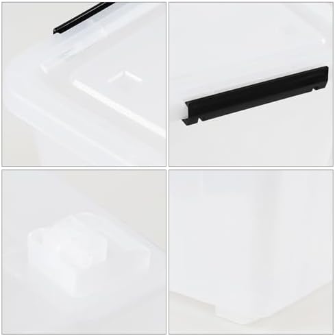 4-Pack 50 Qt Lidded Storage box, Large Clear Plastic Bin with Wheels - Image 2