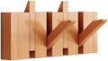 Paint Wood Wall Mounted Coat RackHooks Piano Key Hangers Natural Solid Wood Hanger Non-Woven Fabric Clothes Hangers for Closet, Kitchen, Bedroom, Bathroom, Entryway（Beech 4 Hooks） by MurphyBedKitMattresFrame