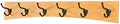 Solid Cherry Arched Wall Mounted Coat Rack Bronze Hat & Coat Hooks - Made in The USA (Natural, 30.5" x 4.5" with 6 Hooks) by PEG+AND+RAIL