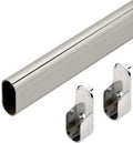 48" Polished Chrome Closet Rod W/ End Supports - Set of 3 by Unknown