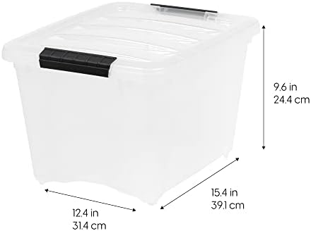 IRIS USA 6-Pack 19 Quart Storage Bins with Lids, Pearl - Image 2