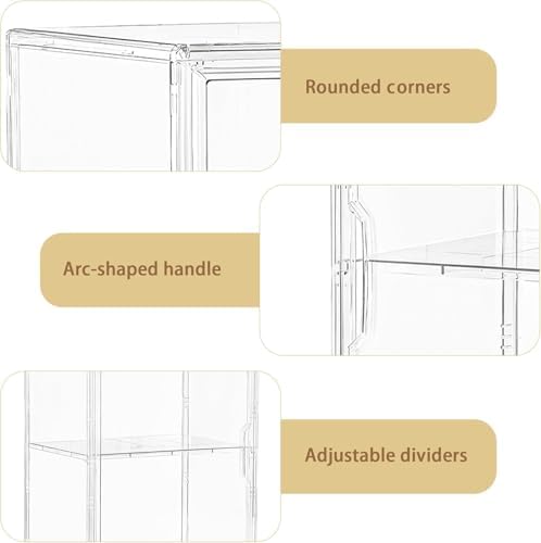 Attelite Acrylic Display Case for Figures 3 Adjustable Layers 4Pack - Image 6