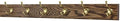 Solid Oak Coat Rack with Solid Brass Hat and Coat Style Hooks - Made in The USA (Walnut, 30.5" x 3.5" with 6 Hooks) by PEG+AND+RAIL