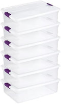 Sterilite 32 Quart ClearView Latch Box, Plastic Storage w/Clear Lid, 6 Pack by Sterilite