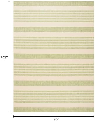 SAFAVIEH Courtyard Outdoor Area Rug 8x11, Beige & Sweet Pea CY6062-218 - Image 2