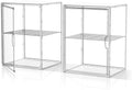 Acrylic Clear Display Case, Stackable Plastic Storage Bins with Shelf, Figure Figurine Hobby Display Case with Magnetic Lid, Large Acrylic Display Box for Collectibles, Figures, 2 Pack by MSHOMELYDIRECT