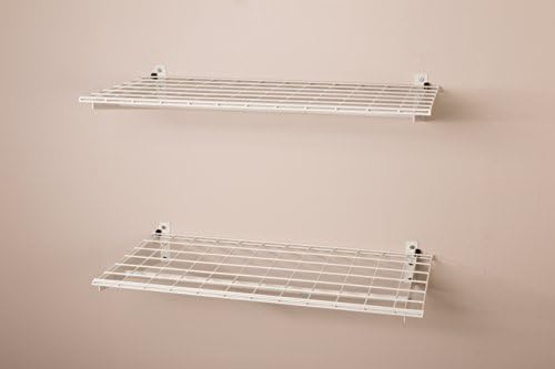 HyLoft 2-Pack Heavy Duty Steel Wall Garage Shelving, 36 in. x 18 in. Adjustable, Includes Hanging Rod, Max Shelf Load 200 Pounds, Item 777, White Powder Coated Finish - Image 2