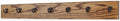PegandRail Oak Wall Mounted Coat Rack with Aged Bronze Singular Style Hooks 4.5" Ultra Wide (Chestnut, 36" x 4.5" with 7 Hooks) by PEG+AND+RAIL