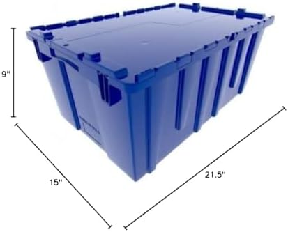 Plastic Modern Lidded Home Storage Bins - 6 Pack Heavy Duty 8.5 Gallon Size - 21.5 Inch L x 15 Inch W x 9 Inch H - Image 5