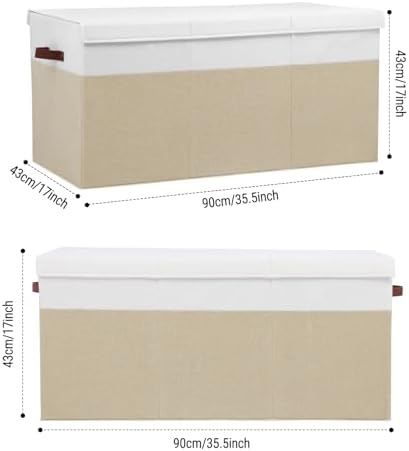Extra Large Toy Storage Box with Lid,Toy Chest Bin Basket with Dividers - Image 4