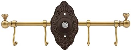 Coat Hook Wall Mount Towel Rack with 4 Hooks Hanger Retro Metal Coat Rack Coat Hat Towel Purse Robes Mudroom Bathroom Entryway Organizer 14.17'' Long - Image 7