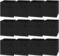 Yinder 4 Pcs Cube Storage Bin, Black 14''x10''x8'' Storage Cubes by Yinder