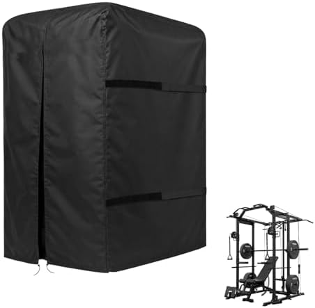 47"-110"W Squat Rack Cover with Waterproof Zipper for Gym Equipment by Guisong